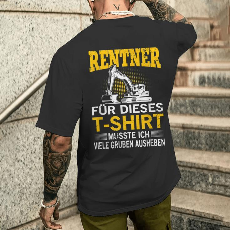 Digger Driver In Retirement Retirement Pensioner Digger T-Shirt mit Rückendruck Geschenke für Ihn