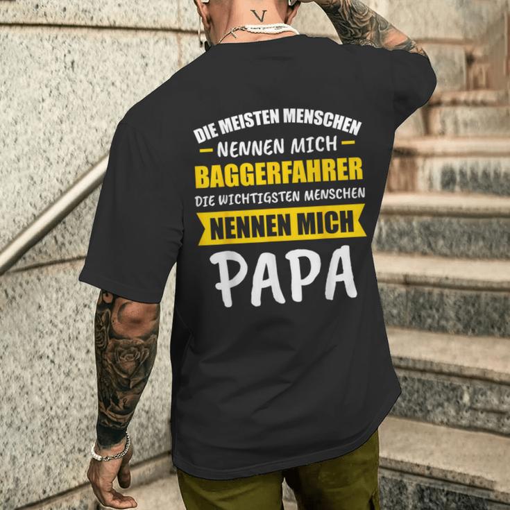 Digger Excavator Driver Dad Slogan T-Shirt mit Rückendruck Geschenke für Ihn