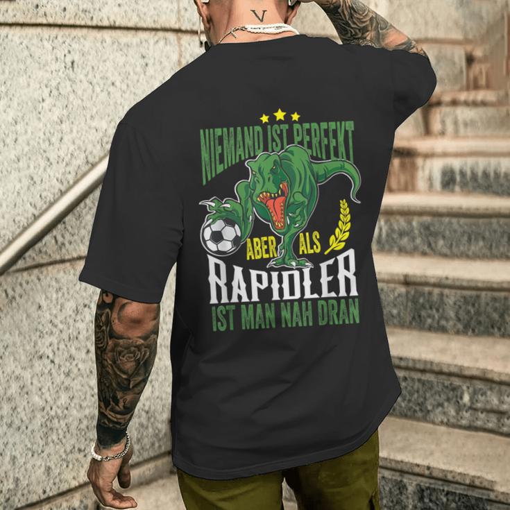 Dino Niemand Ist Perfekt Aber Rapidlererdammt Nah Dran T-Shirt mit Rückendruck Geschenke für Ihn