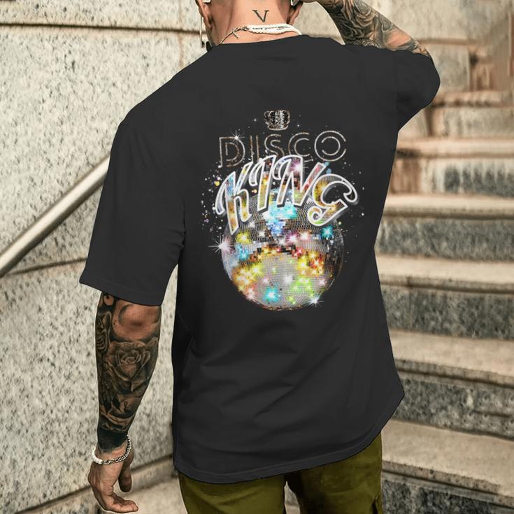 Disco Ball Disco King 70S Retro Vintage Dancing T-Shirt mit Rückendruck Geschenke für Ihn