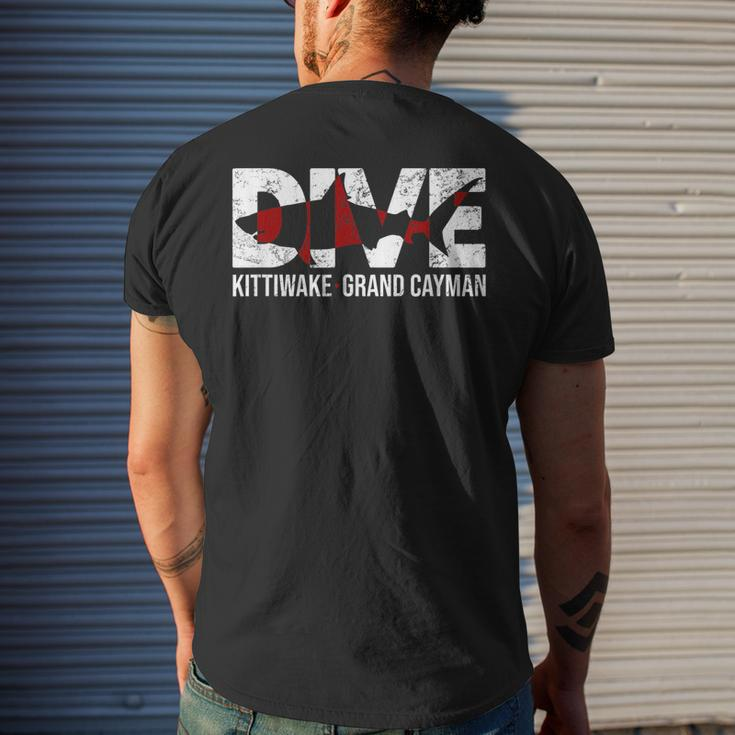 Dive Grand Cayman Kittiwake Scuba Diving Diver Mens Back Print T-shirt Gifts for Him