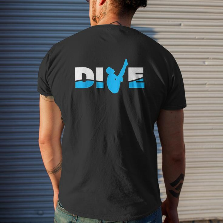 Dive Water Sports Platform Diver Springboard Diving Mens Back Print T-shirt Gifts for Him