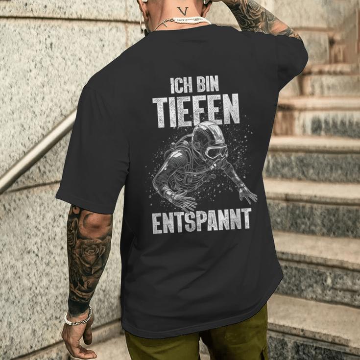 Diving Ich Bin Tief Rela T-Shirt mit Rückendruck Geschenke für Ihn