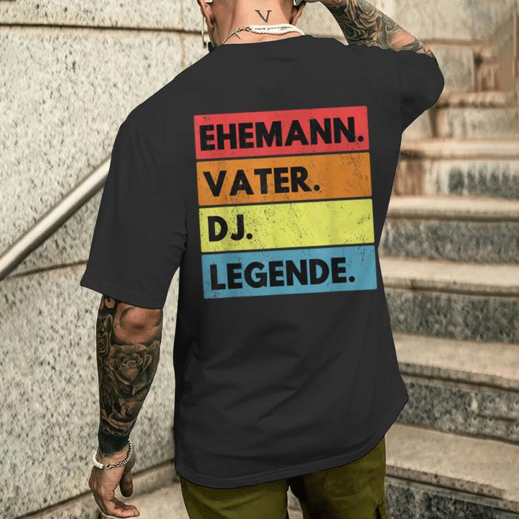 Dj Husband Father Legend T-Shirt mit Rückendruck Geschenke für Ihn