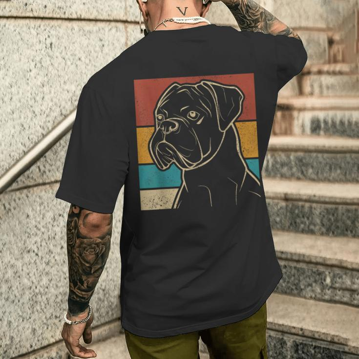 Dog Lover Dog Owner Retro Pet Animal Outfit Vintage Boxer Men's T-shirt Back Print Gifts for Him