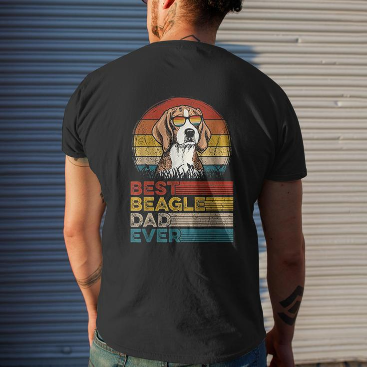 Dog Vintage Best Beagle Dad Ever Lover Mens Back Print T-shirt Gifts for Him