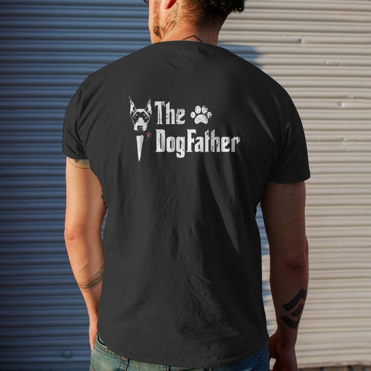 The Dogfather Doberman Pinscher Dog Dad Mens Back Print T-shirt Gifts for Him