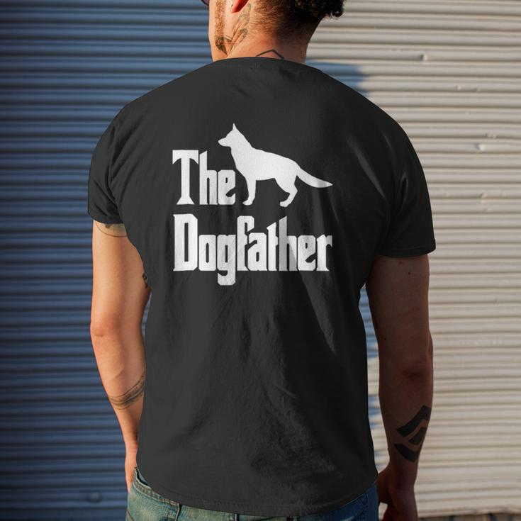The Dogfather German Shepherd Silhouette Dog Mens Back Print T-shirt Gifts for Him