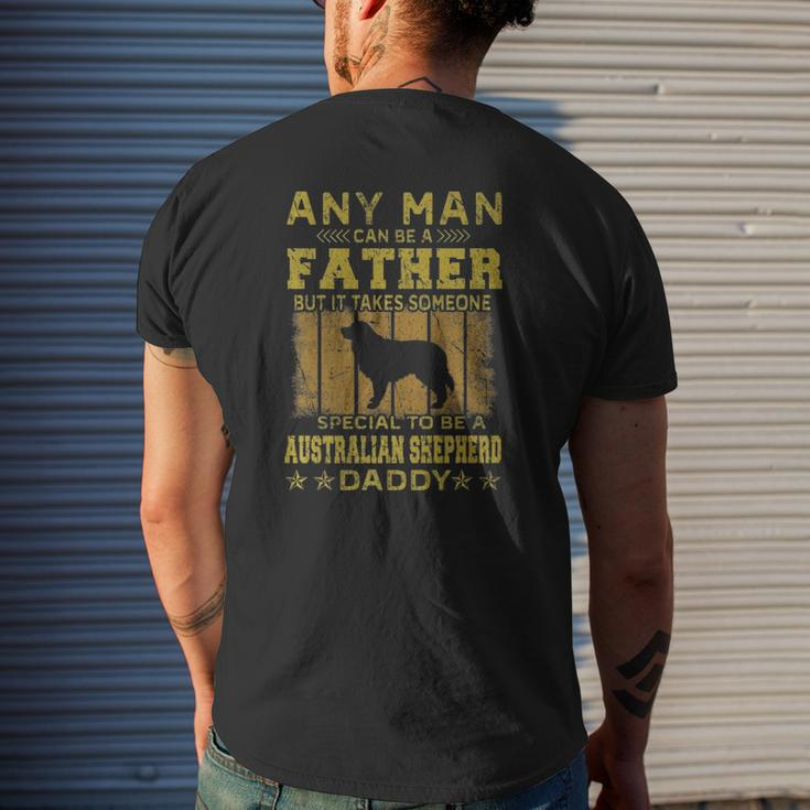 Dogs 365 Australian Shepherd Dog Daddy For Men Mens Back Print T-shirt Gifts for Him