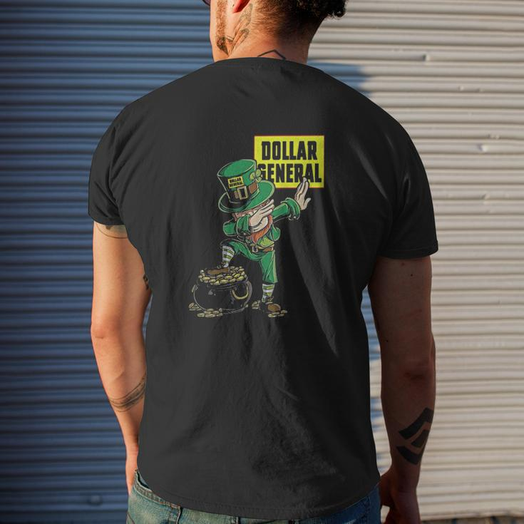 Dollar General Leprechaun St Patricks Day Mens Back Print T-shirt Gifts for Him