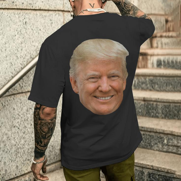 Donald J Trump Das Gesicht Des Präsidenten Auf Einem Meme T-Shirt mit Rückendruck Geschenke für Ihn