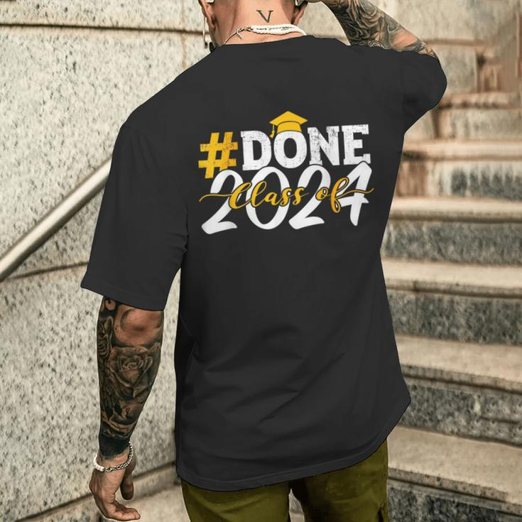 Done Class Of 2024 For Senior Year Graduate And Graduation Men's T-shirt Back Print Gifts for Him