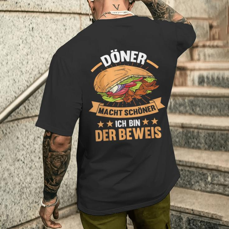 Döner Kebab Lustiges Kurzärmliges Herren-T-Kurzärmliges Herren-T-Shirt – Döner macht schöner, Ich bin der Beweis Geschenke für Ihn