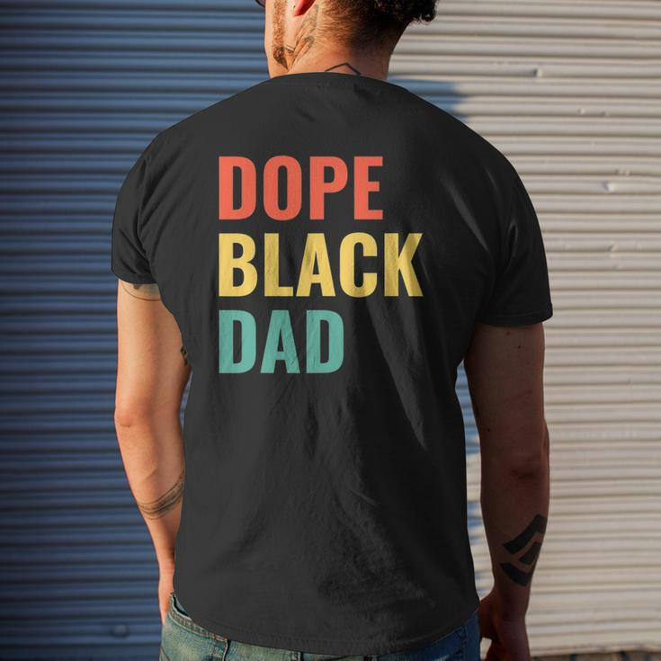 Dope Black Dad Mens Back Print T-shirt Gifts for Him