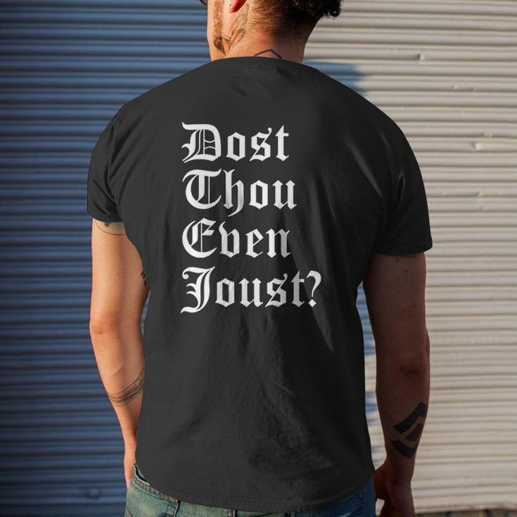 Dost Thou Even Joust Ren Faire Costume Mens Back Print T-shirt Gifts for Him