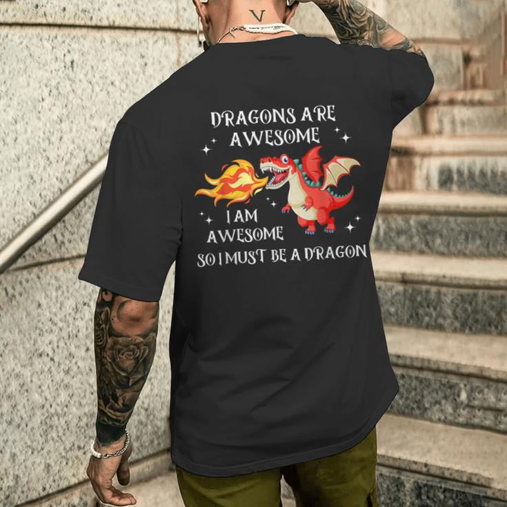 Drachen Sind Großartig Ich Bin Ein Drache-Geschenke Für T-Shirt mit Rückendruck Geschenke für Ihn