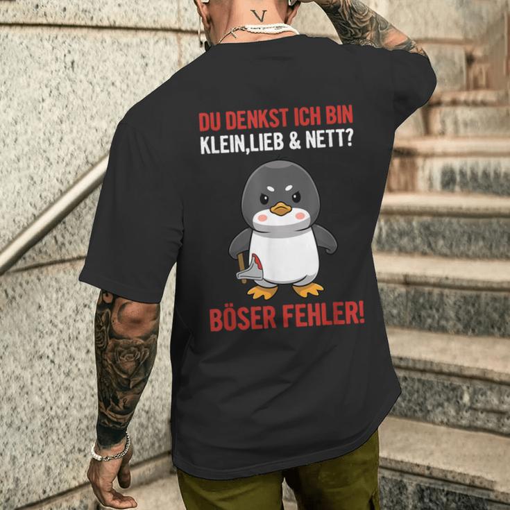 Du Denkst Ich Bin Klein, Lieb & Nett? Irrtum Kurzärmliges Herren-T-Kurzärmliges Herren-T-Shirt in Deutsch Geschenke für Ihn