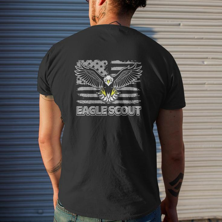 Eagle Flag Scout Mens Back Print T-shirt Gifts for Him