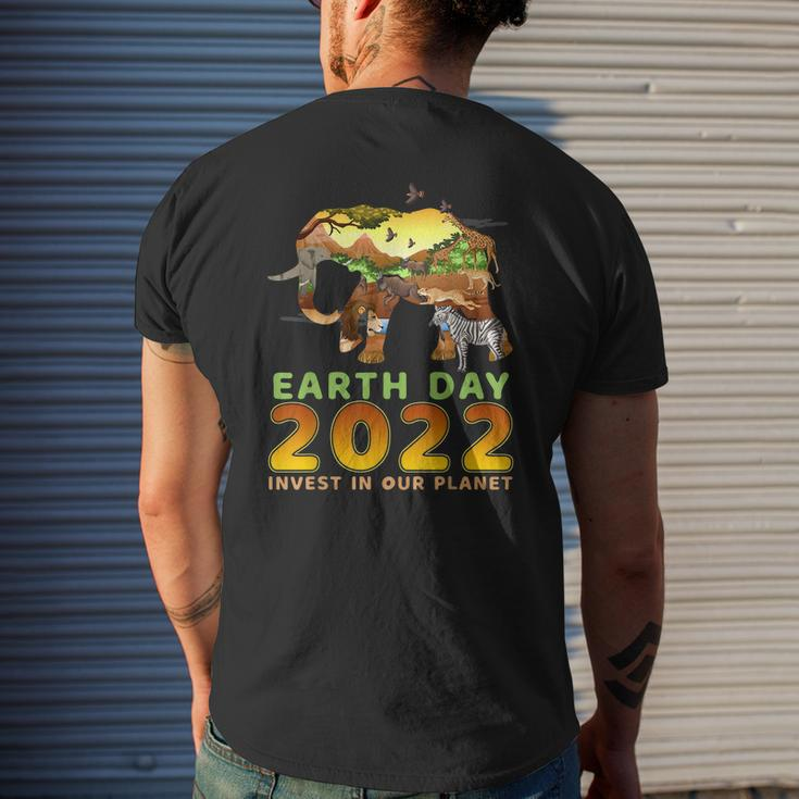 Earth Day 52Nd Anniversary 2022 Elephant Environmental Mens Back Print T-shirt Gifts for Him