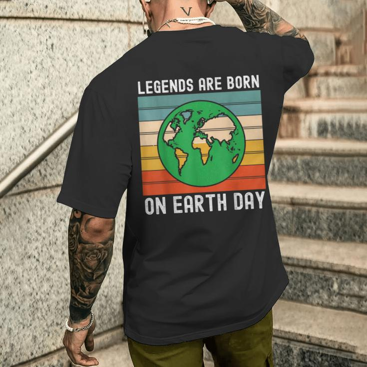 Earth Day Is My Birthday Earth Day Birth Day Party Women Men's T-shirt Back Print Gifts for Him