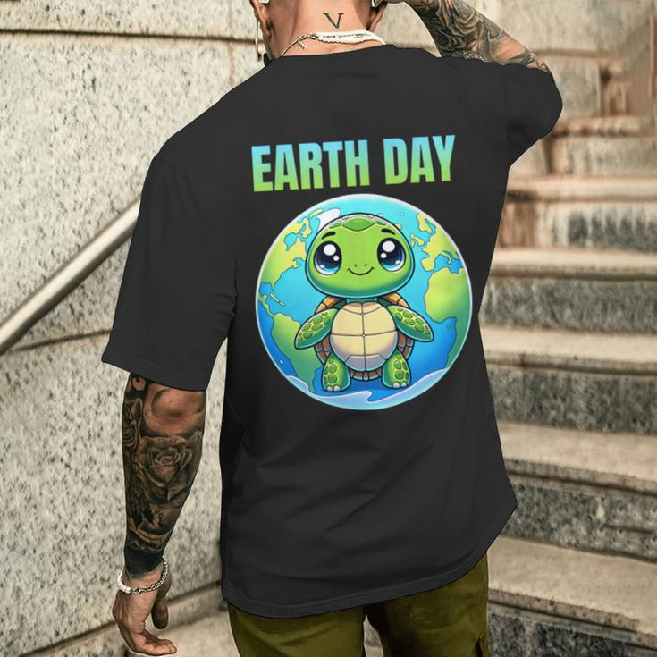 Earth Day Restore Earth Turtle 2024 Men's T-shirt Back Print Gifts for Him