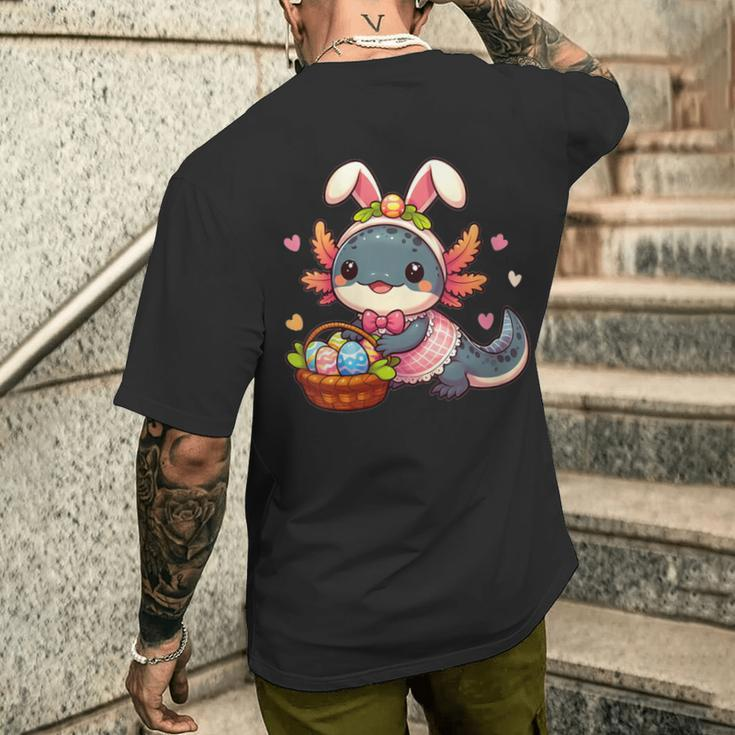 Easter Axolotl Bunny_Ears Eggs Boys And Girls Men's T-shirt Back Print Gifts for Him