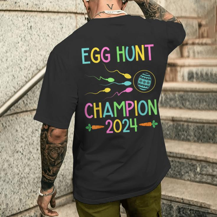 Easter Egg Hunt Champion Dad Pregnancy Announcement Men's T-shirt Back Print Gifts for Him