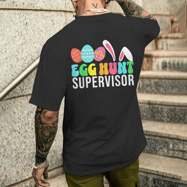 Easter Egg Hunting Supervisor Parents Men's T-shirt Back Print Gifts for Him