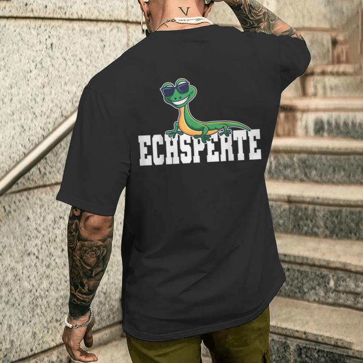 Echspertin Lizard Reptiles T-Shirt mit Rückendruck Geschenke für Ihn