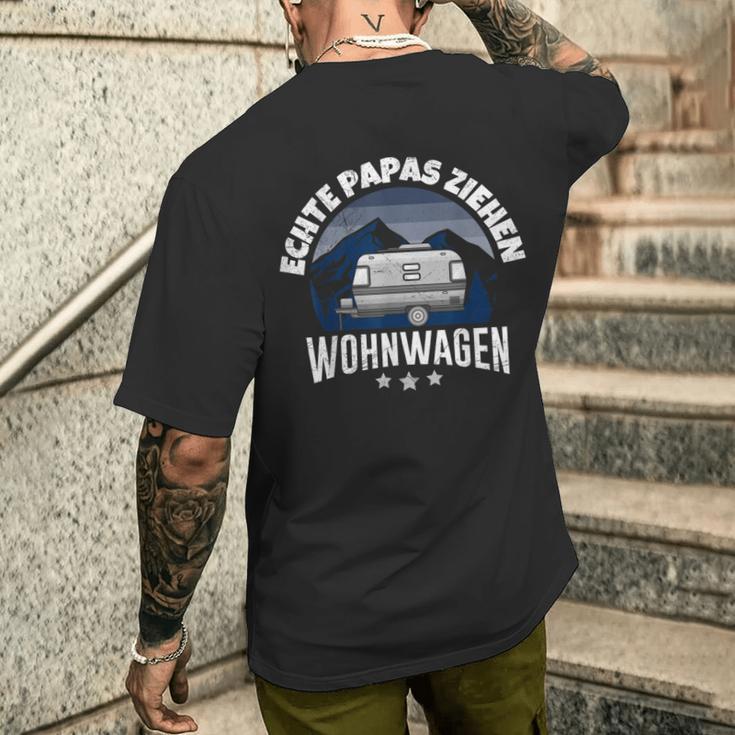 Echte Papas Ziehen Caravan Camper Camping Papa S T-Shirt mit Rückendruck Geschenke für Ihn