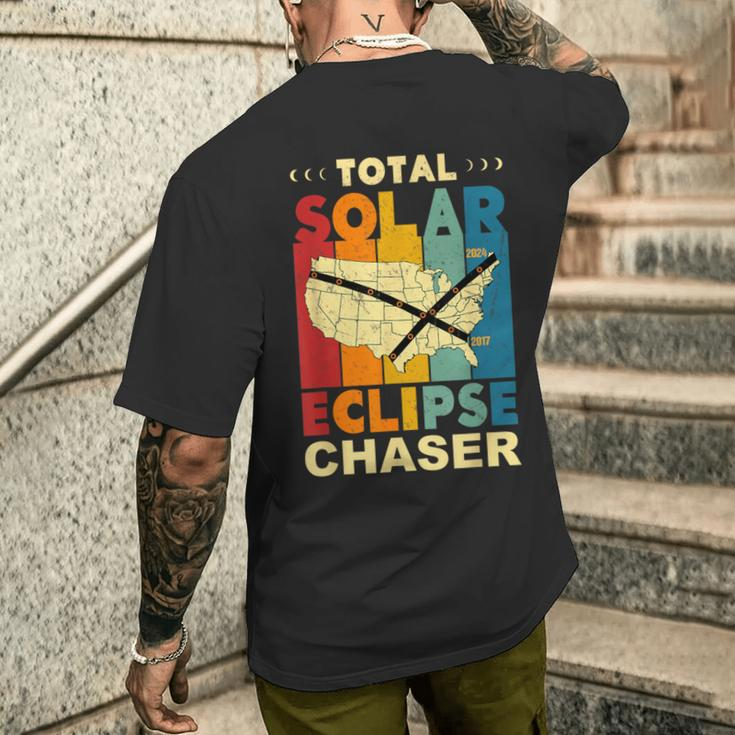 Eclipse Chaser Solar Eclipse 2024 Twice In A Lifetime Men's T-shirt Back Print Gifts for Him
