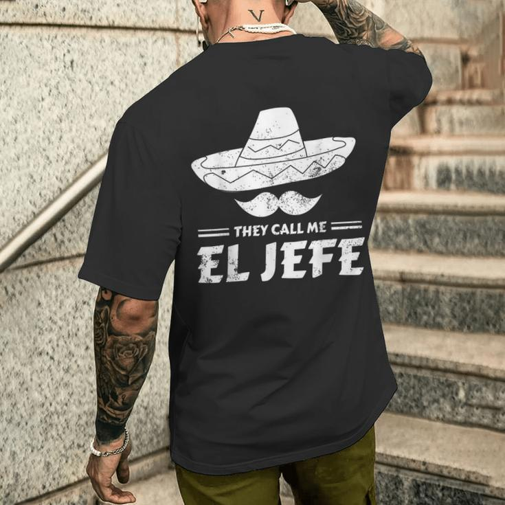 El Jefe Mexican Sombrero T-Shirt mit Rückendruck Geschenke für Ihn