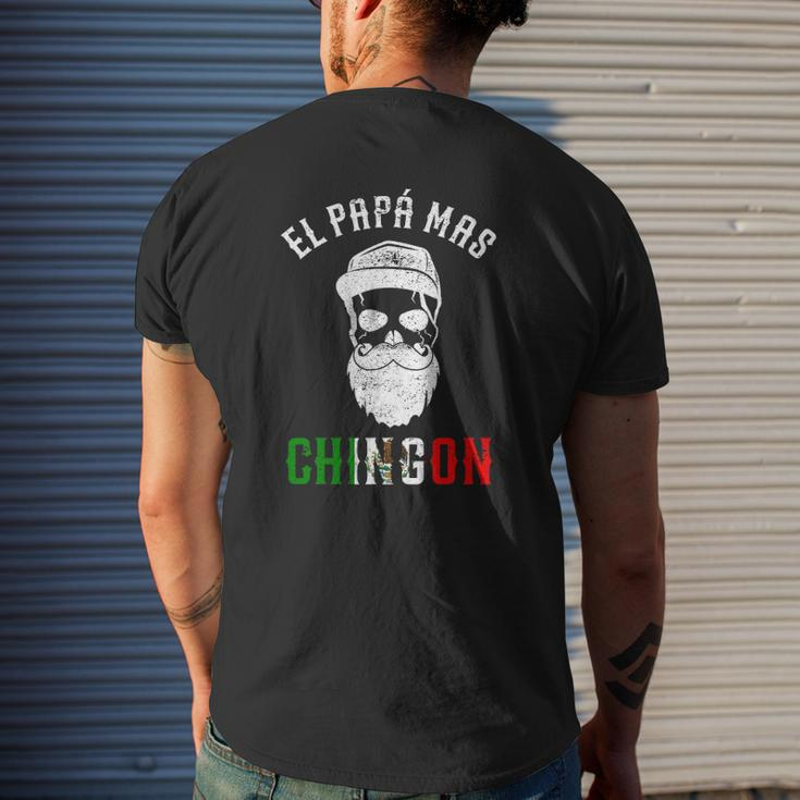 El Papa Mas Chingon Spanish Mexican Dad Cumpleaños Mens Back Print T-shirt Gifts for Him