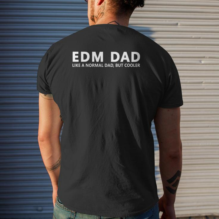 Electronic Dance Music Father Edm Dad Mens Back Print T-shirt Gifts for Him