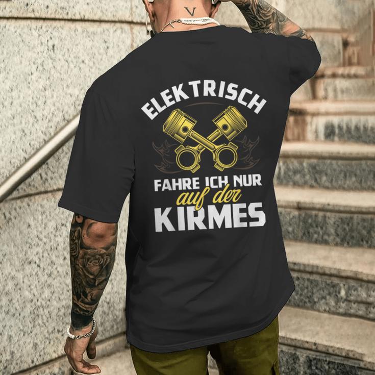 Elektrisch Fahren Wir Nur Auf Der Kirmes I Love Co2 T-Shirt mit Rückendruck Geschenke für Ihn