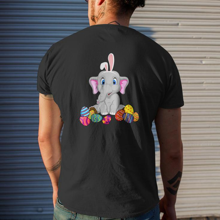 Elephant Bunny Ear With Egg Easter Easter Day Mens Back Print T-shirt Gifts for Him