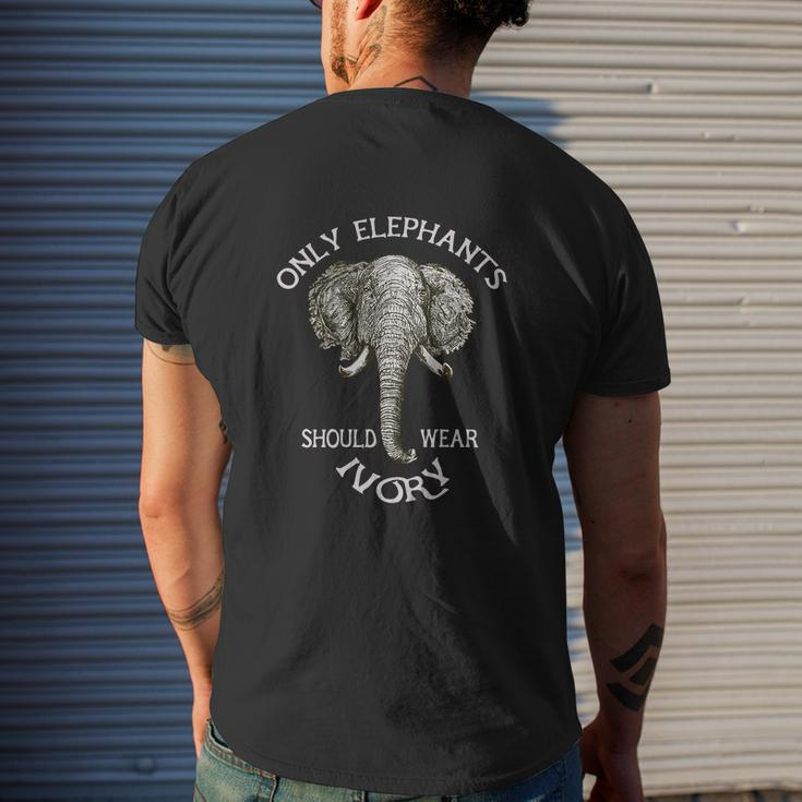 Only Elephants Should Wear Ivory Mens Back Print T-shirt Gifts for Him