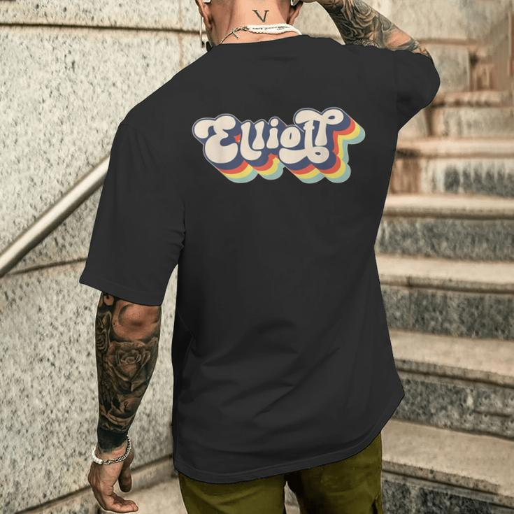 Elliott Family Name Personalized Surname Elliott Men's T-shirt Back Print Gifts for Him