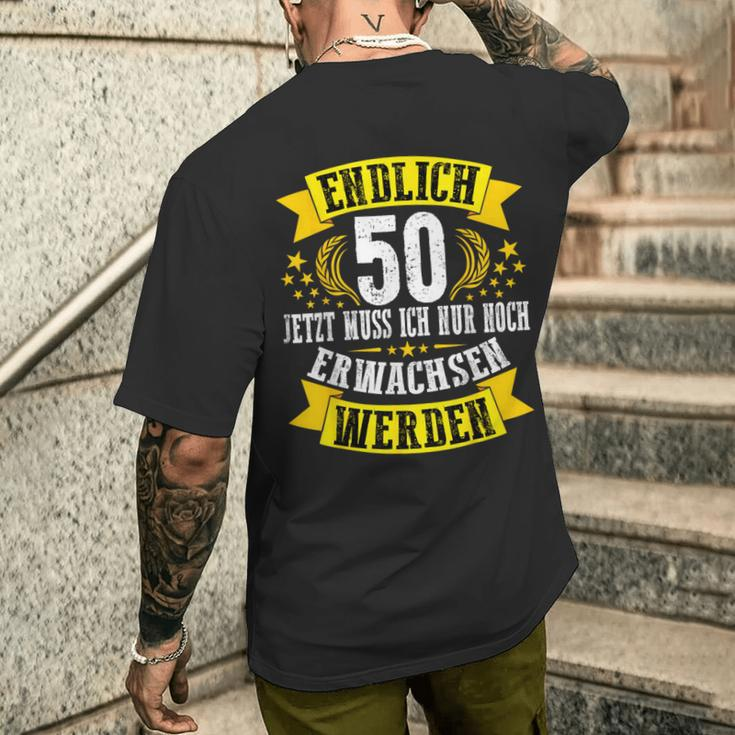 Endlich 50 Jetzt Muss Ich Nur Noch Erwachsene Wird T-Shirt mit Rückendruck Geschenke für Ihn