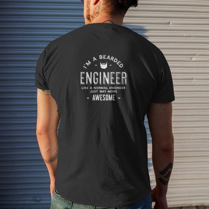 Engineer Beard For Men Bearded Engineer Mens Back Print T-shirt Gifts for Him