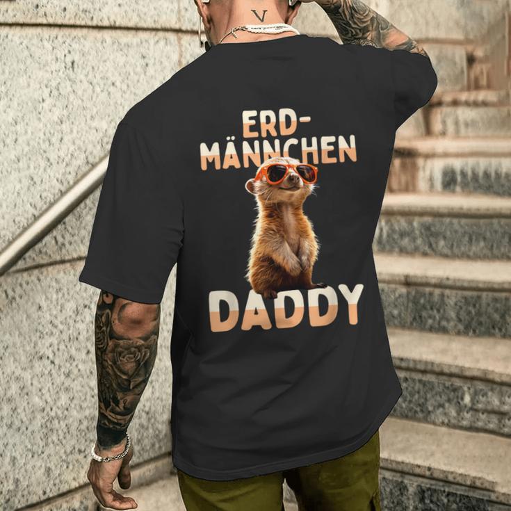 Erdmännchen Daddy Papa Dadatertagater Süßes Meerkat T-Shirt mit Rückendruck Geschenke für Ihn