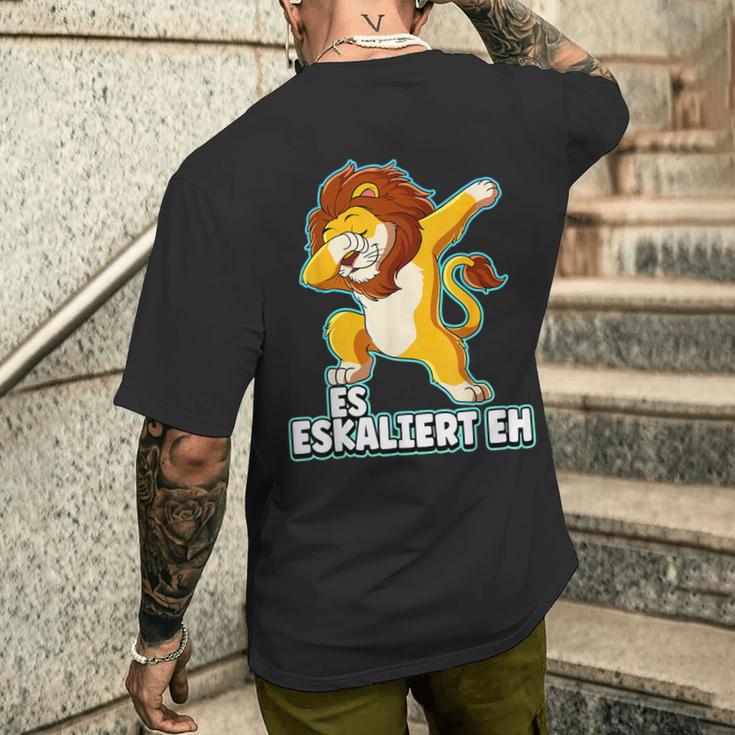 Es Eskaliert Eh Lion Black S T-Shirt mit Rückendruck Geschenke für Ihn