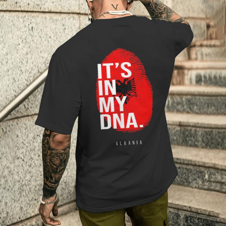 Es Ist In Meiner Dna Albanian Albania Origin Genetics T-Shirt mit Rückendruck Geschenke für Ihn