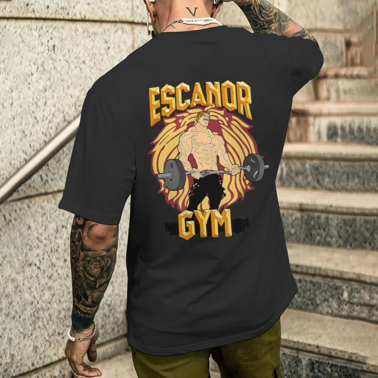 Escanor Gym Pride T-Shirt mit Rückendruck Geschenke für Ihn