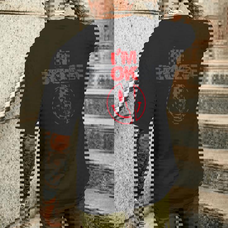 Estoy Roto Estoy Bien Roto Estoy Roto En La Parte Posterior Camiseta Hombre Estampado Espalda Regalos para él