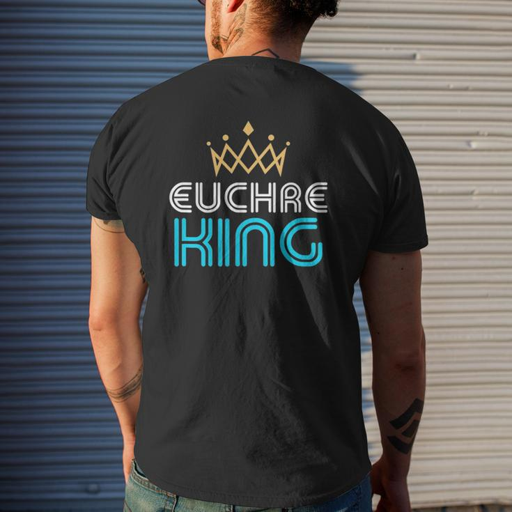 Euchre King For Men Dad Or Grandpa Mens Back Print T-shirt Gifts for Him