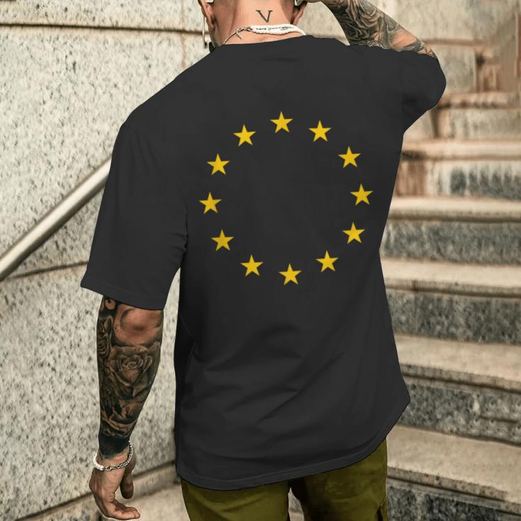 Europa Europäische Union Eu-Flagge Auf T-Shirt mit Rückendruck Geschenke für Ihn