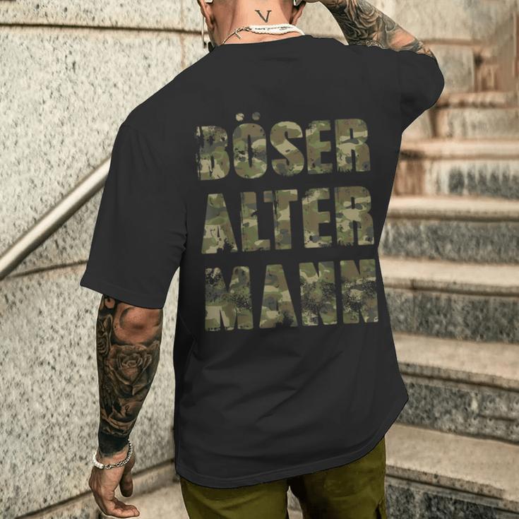 Evil Old Man Cool Camouflage Motif For T-Shirt mit Rückendruck Geschenke für Ihn