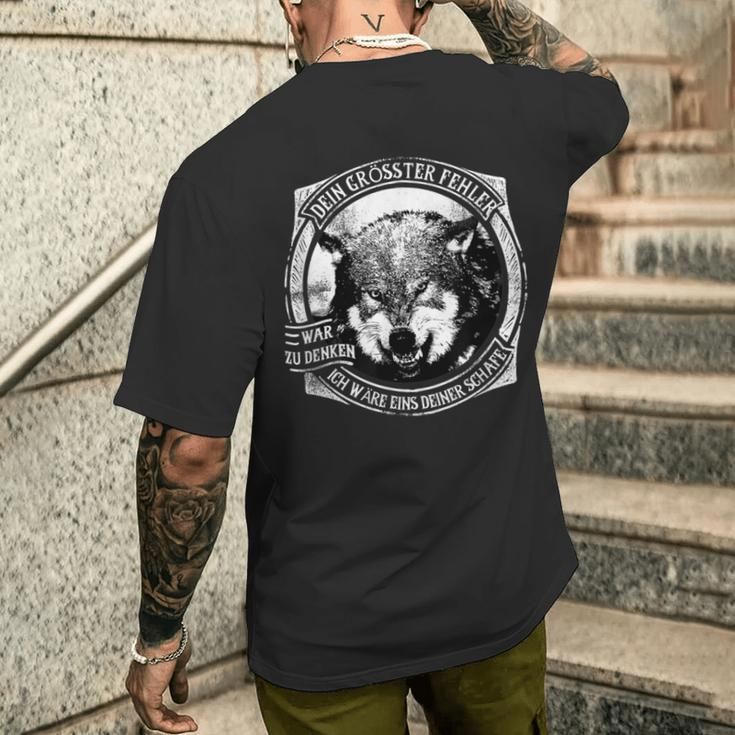 Evil Wolf In Sheep's Fur Dein Fehlunterschätzen Your Fault T-Shirt mit Rückendruck Geschenke für Ihn