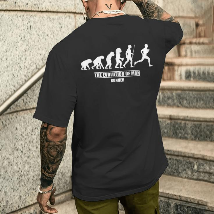 Evolution Marathon Runner T-Shirt mit Rückendruck Geschenke für Ihn